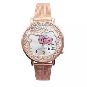 Hello Kitten Gem Rhinestone Cartoon Fashion Watch